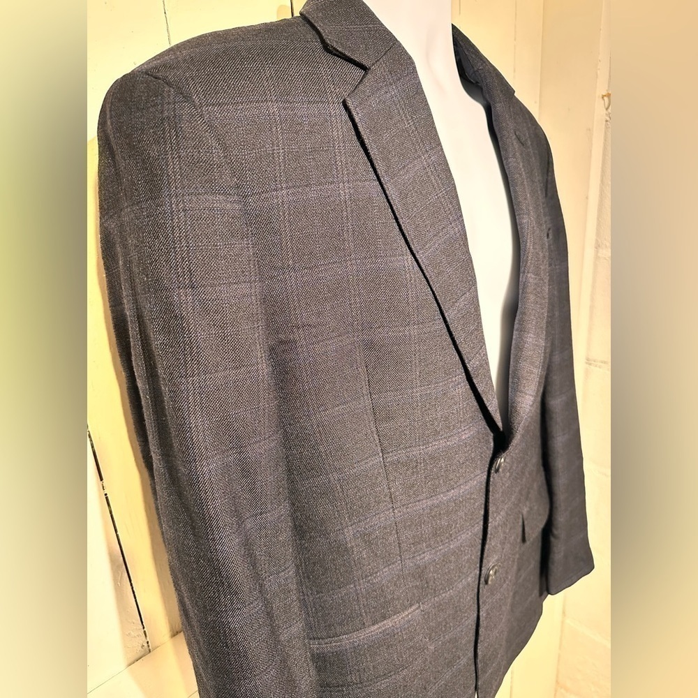Michael Kors Wool Sports Coat Jacket Men’s Size 38R Navy Blue Striped Separate - Picture 5 of 12